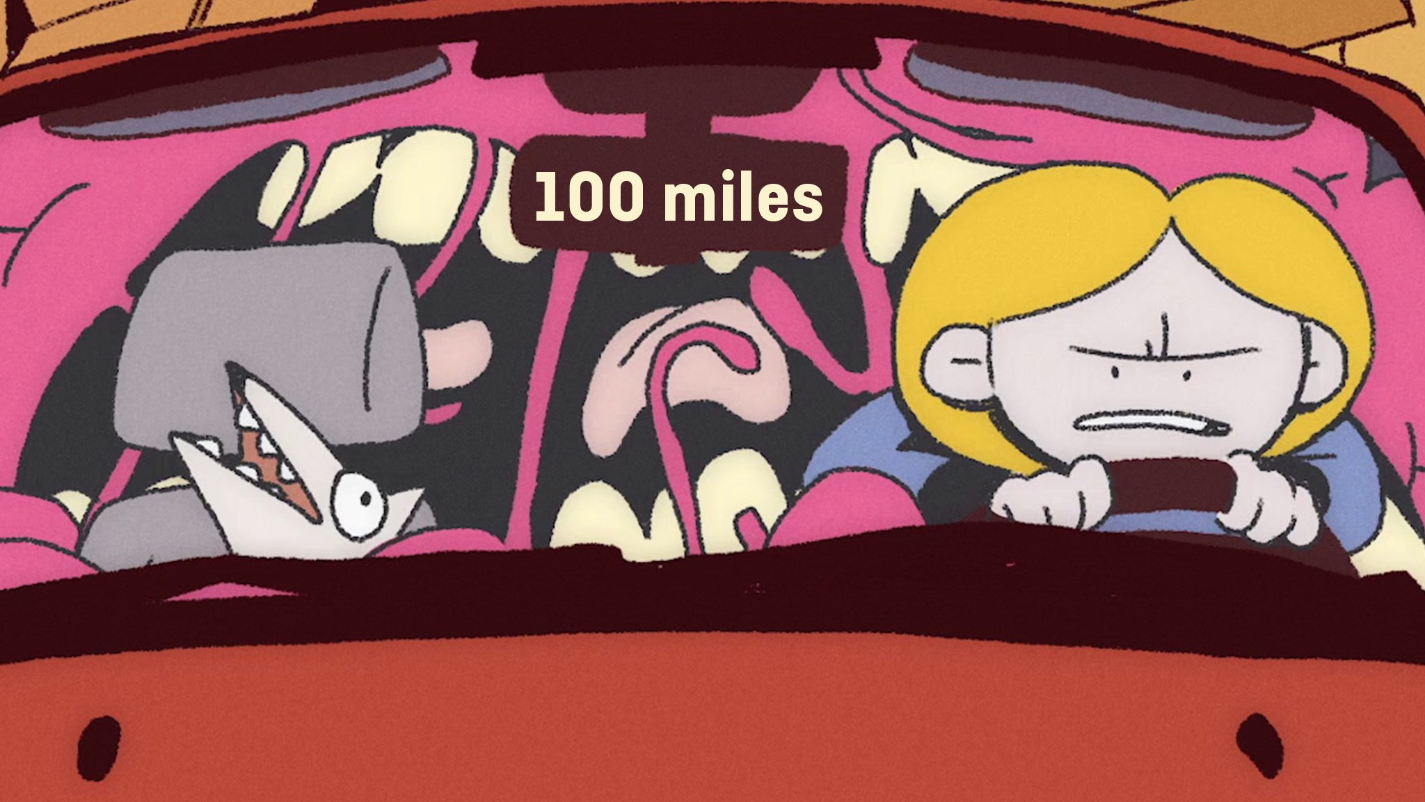 100 miles